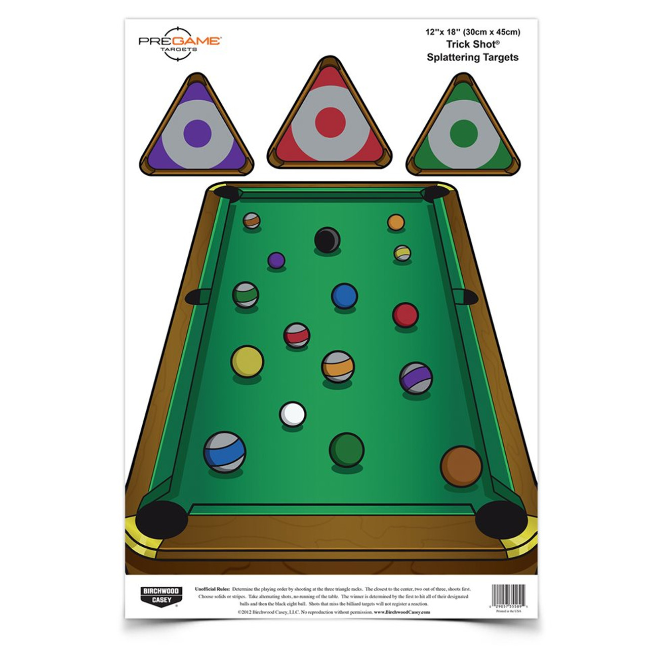 Birchwood Casey PREGAME 12 x 18 Inch Trick Shot, 8 Targets - Newest Products