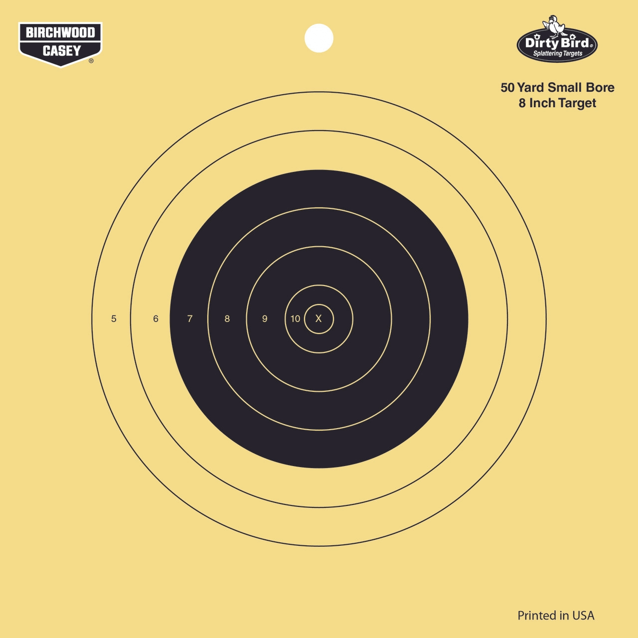 Birchwood Casey Dirty Bird 8 Inch 50 Yard Small Bore Reactive Target - 25 Targets BC-35815 - Shooting Accessories