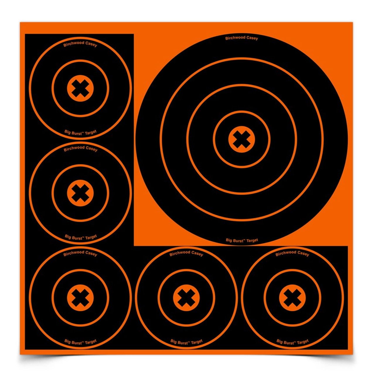 Birchwood Casey Big Burst 8 Inch & 4 Inch Bull's-Eye Target, 3 Sheets - Newest Products