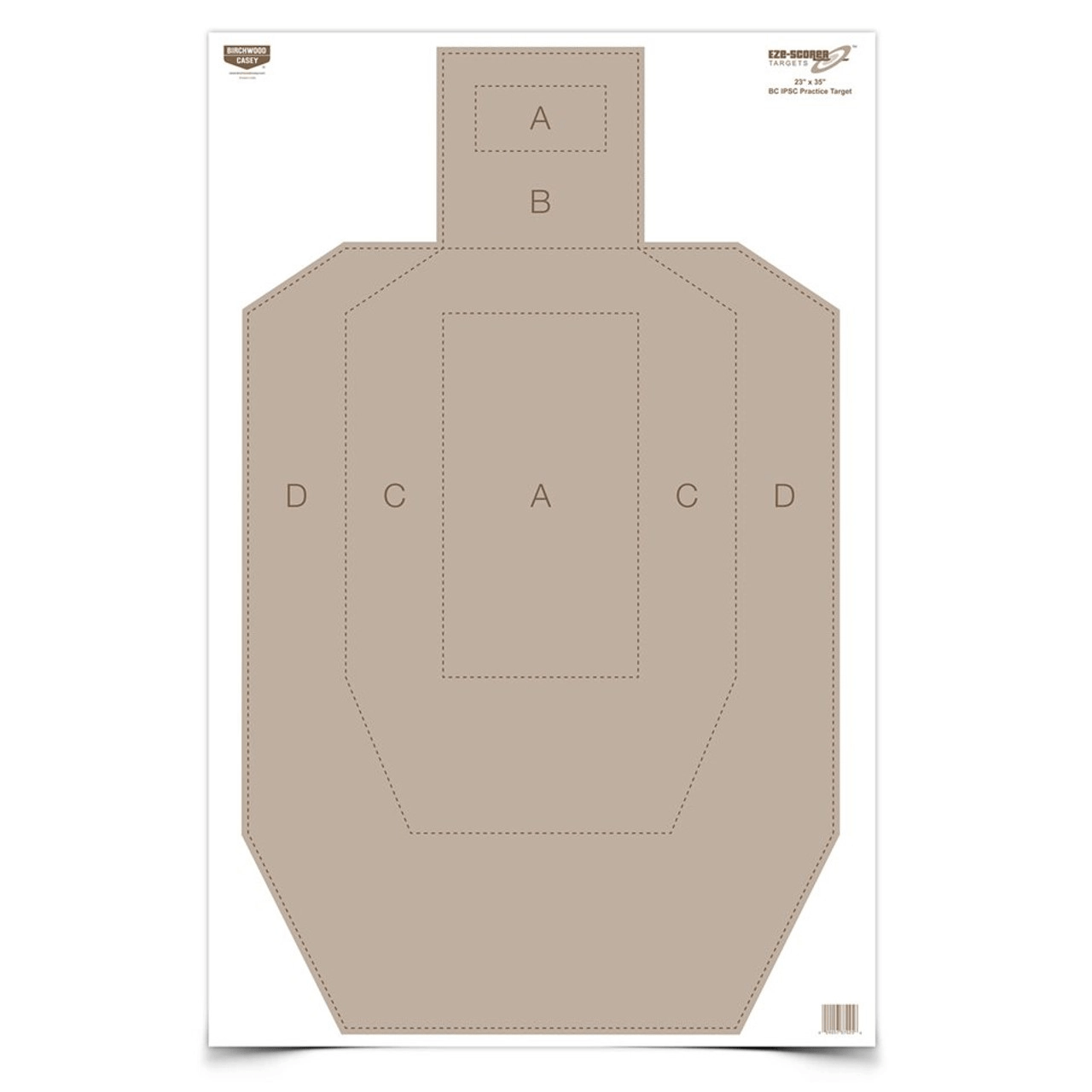 Birchwood Casey Eze-Scorer 23 x 35 IPSC Practice Target, 5 Targets BC-37029 - Shooting Accessories