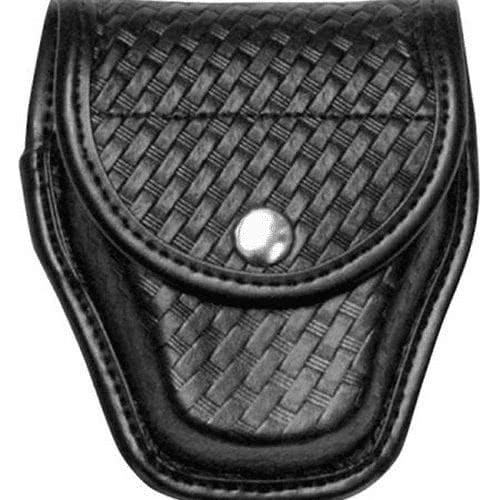 Bianchi Model 7917 Double Handcuff Case - Basket Weave, Chrome
