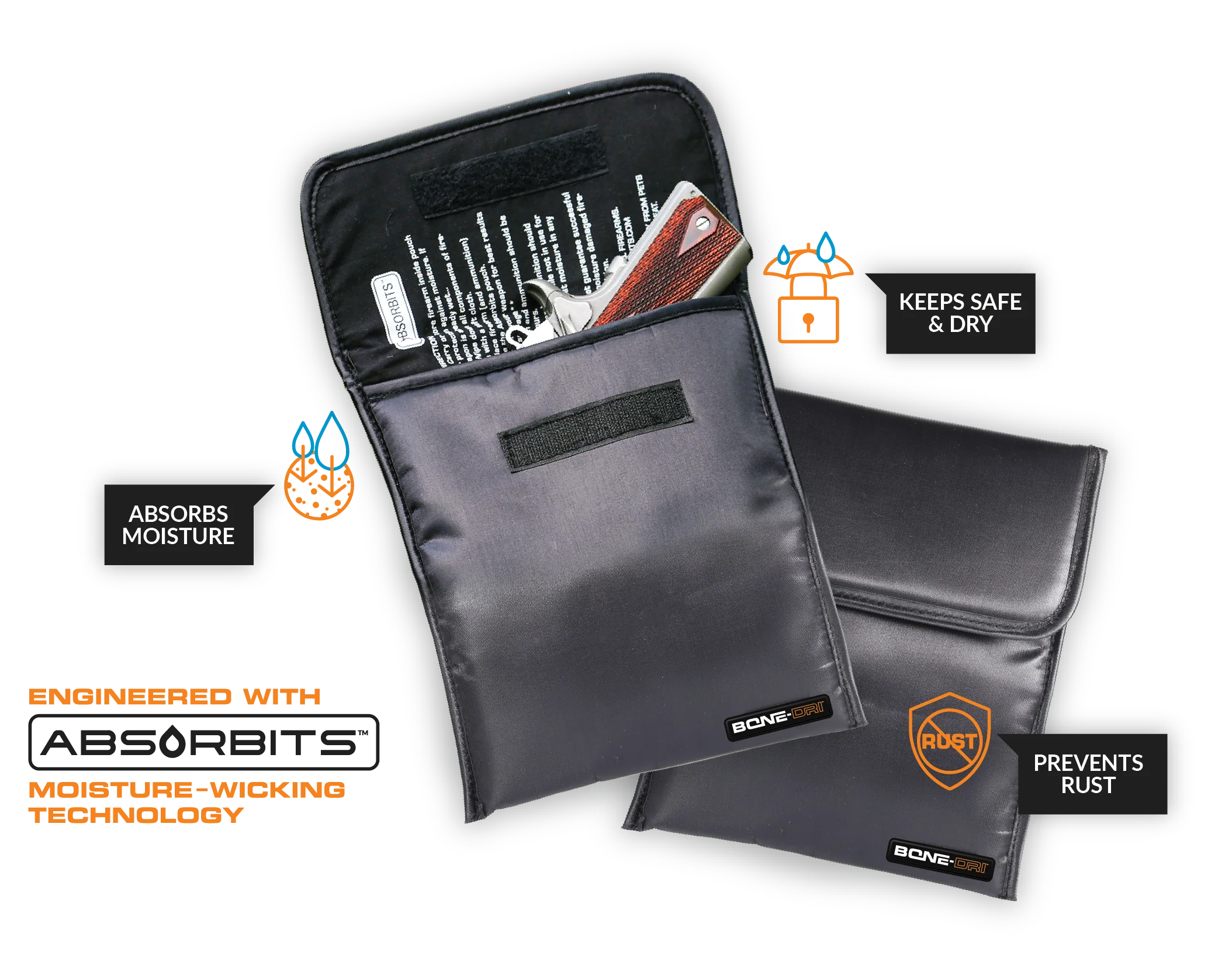 Bone-Dri Rust Prevention Gun & Ammo Bag AF100BL - Newest Products