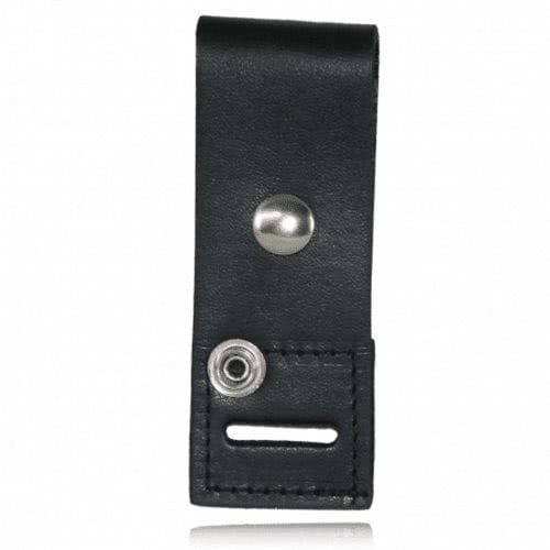 Boston Leather Epaulet Mic Holder 1 3/4 x 7 1/2 Snap and Slot - Tactical &amp; Duty Gear
