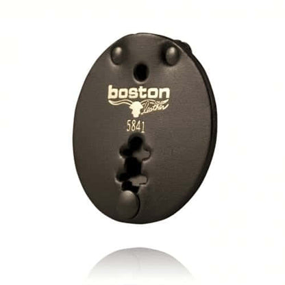 Boston Leather Circle Badge Holder - Badge Clips