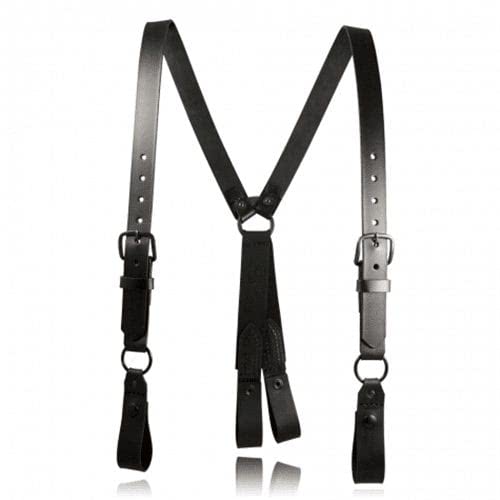 Boston Leather Police Leather Suspenders - Clothing & Accessories