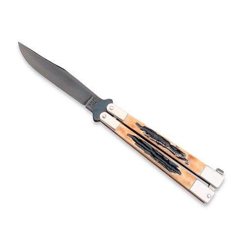Bear & Son 4 Silver Vein Butterfly Knife - Knives