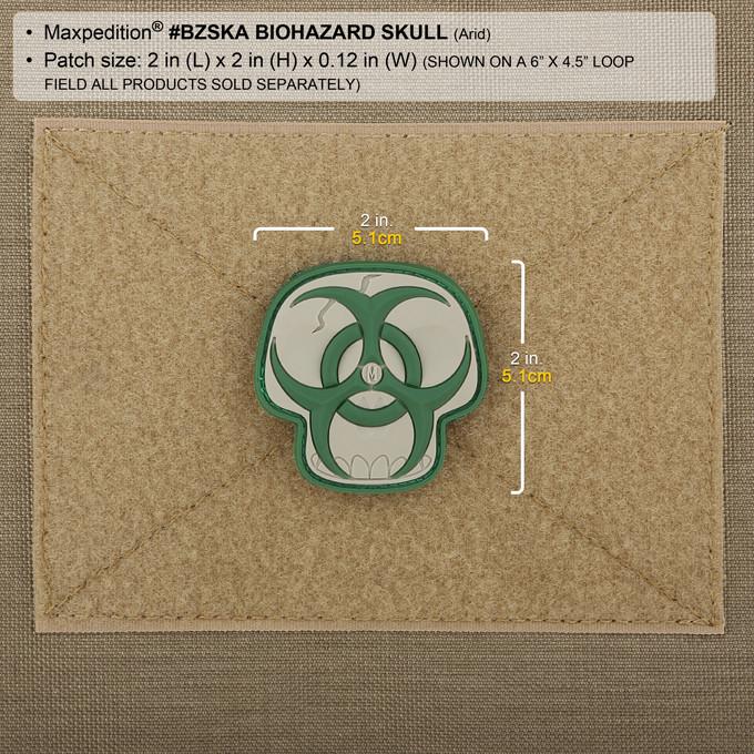 Maxpedition Biohazard Skull Morale Patch - Clothing & Accessories