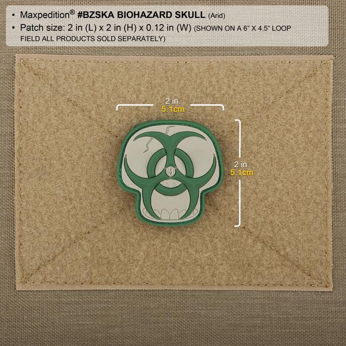 Maxpedition Biohazard Skull Morale Patch - Clothing &amp; Accessories
