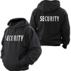 Black SECURITY Hooded Sweatshirt with Bold ID JS60SWB - Clothing &amp; Accessories