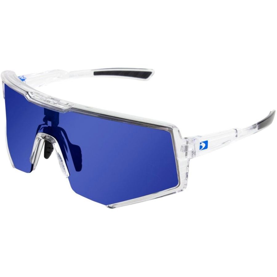 Bobster Sprocket Sunglasses - Crystal Clear Frame with Blue Mirror Lens BSPR01 - Clothing & Accessories