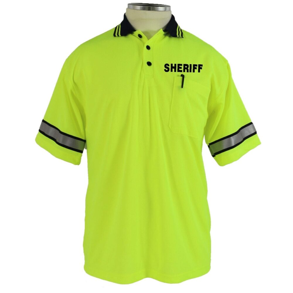First Class Uniforms High-Visibility Polo Shirts - Police, Security, Sheriff, and Event Staff - Clothing & Accessories