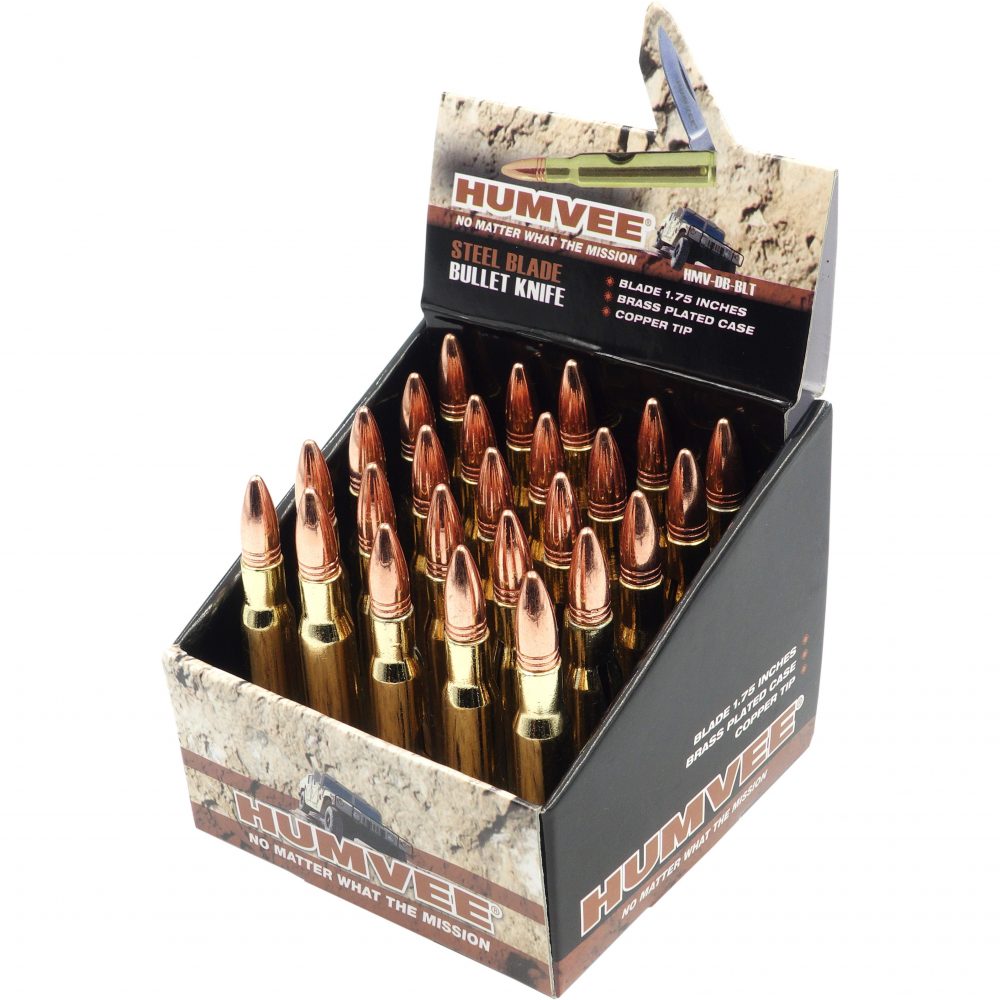 Humvee Bullet Knife Display Box of 25 HMV-DB-BLT - Knives