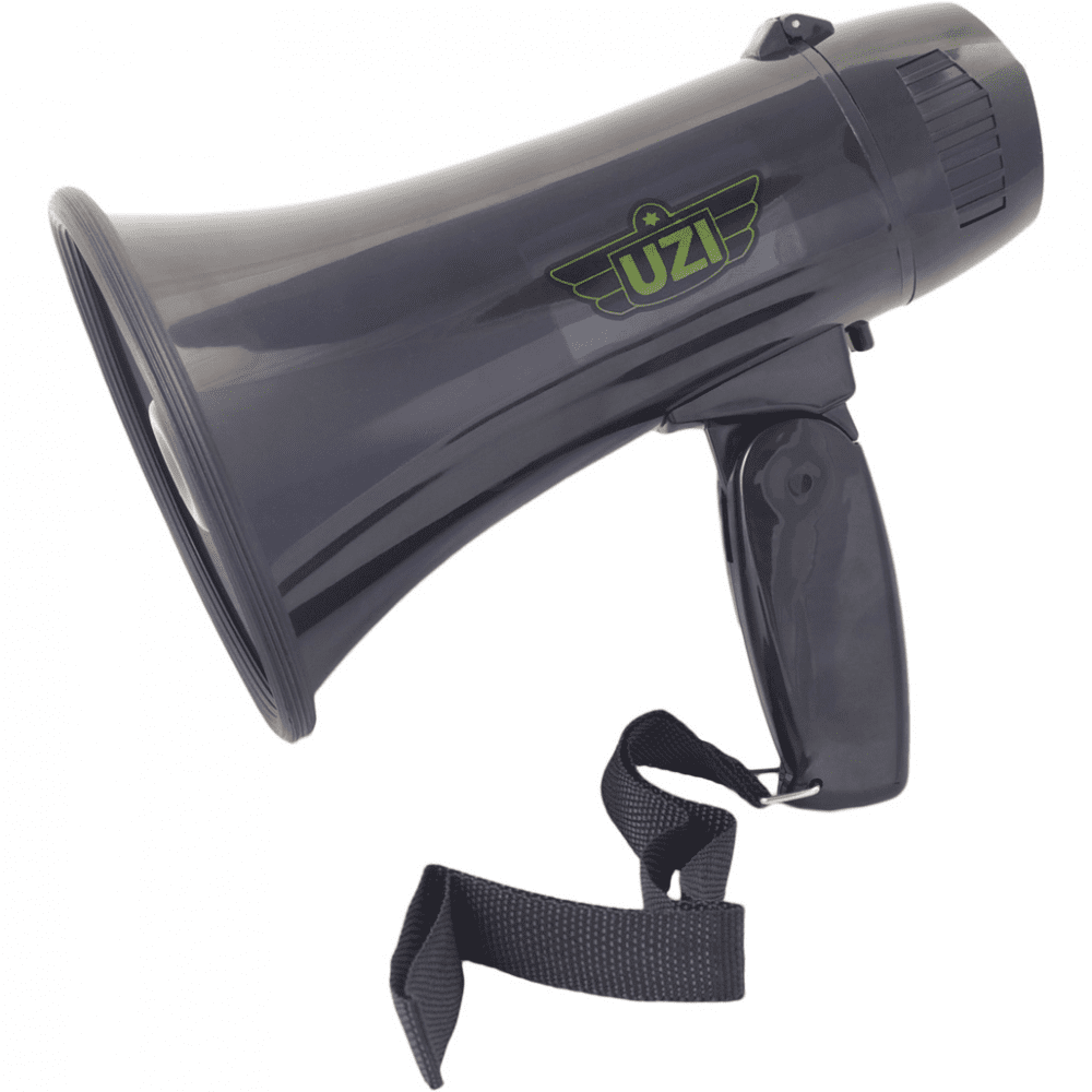 UZI Megaphone - 15 Watt with Siren - Tactical &amp; Duty Gear