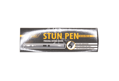 UZI Defense Stun Pen with Clip - Silver UZI-SG-PEN1-SL - Newest Arrivals