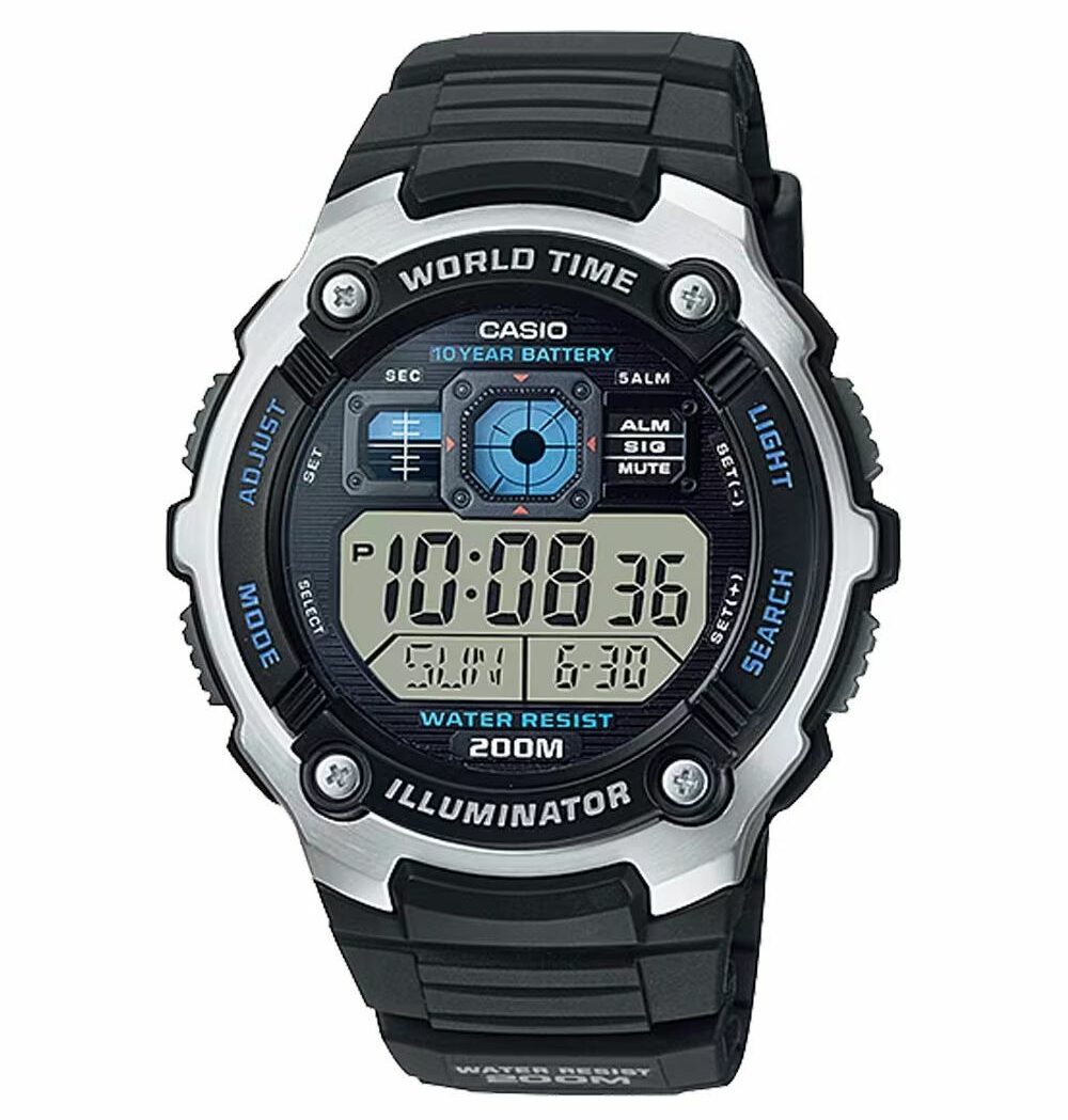 Casio Classic World Time Digital Watch with 200 Meter Water-Resistance - Newest Products