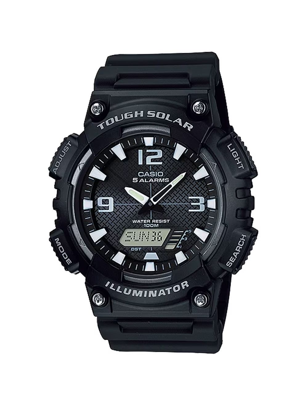 Casio Solar Powered Analog-Digital Watch AQS810W - Green, Green Resin