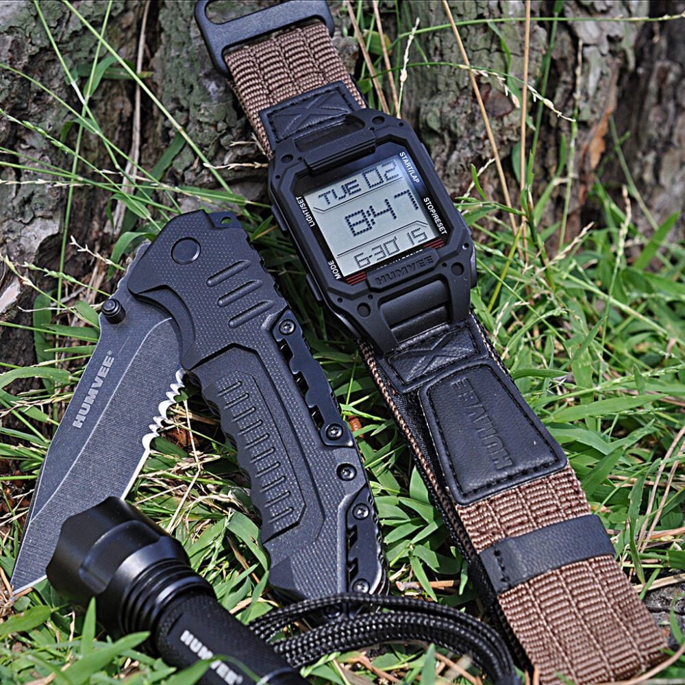 Humvee® Recon Mission Watch, Knife, LED Flashlight Combo Set - Watches