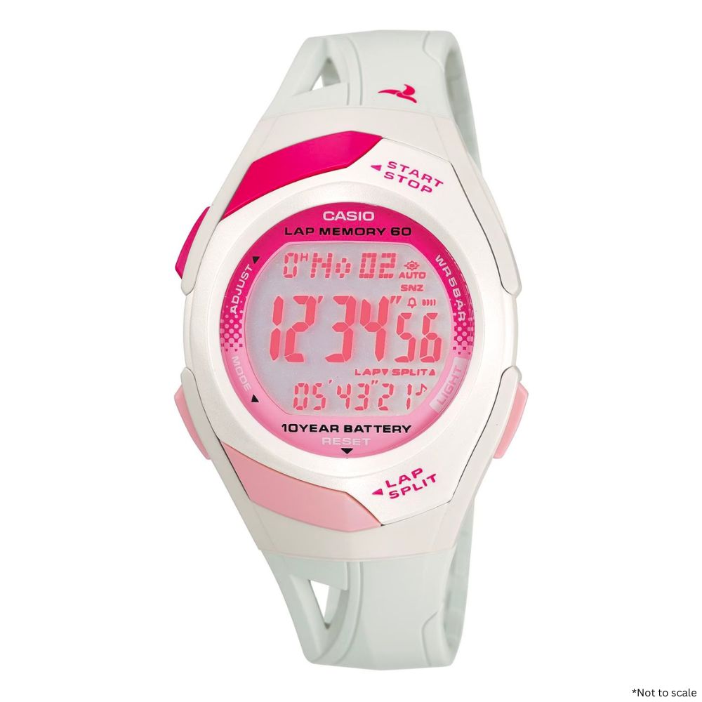 Casio Women's Mid-Size Running Watch with 60-Lap Memory STR300-7 - Newest Products
