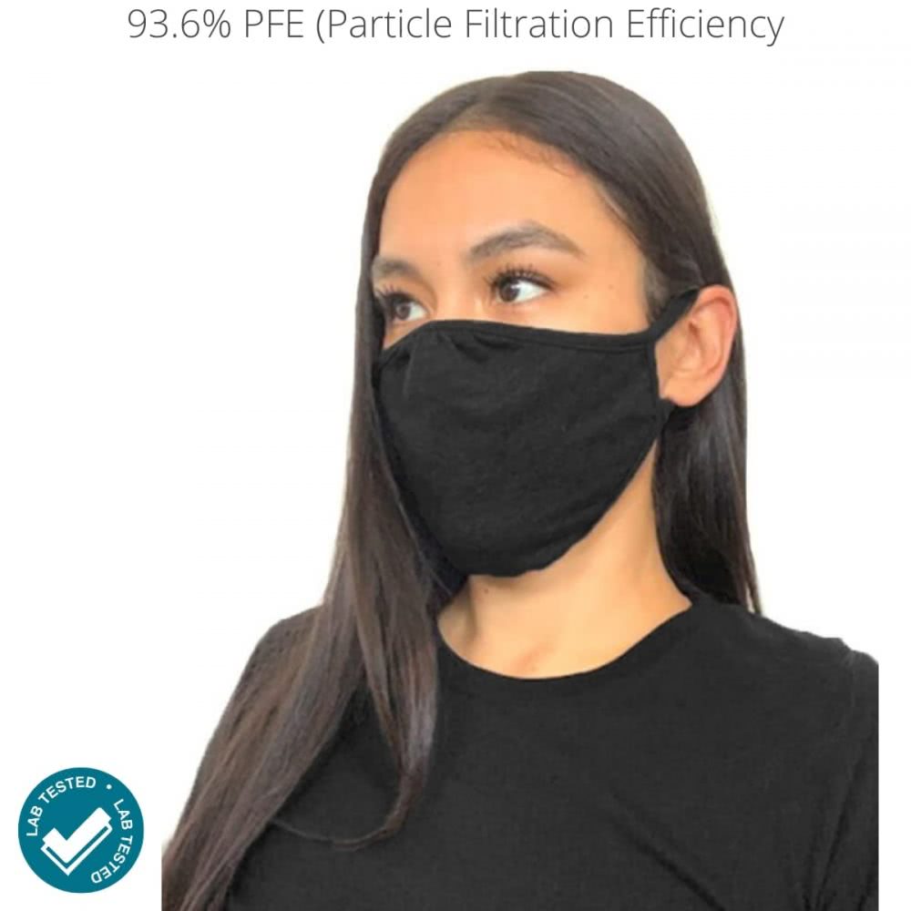 WCUniforms ECO Lab-Tested Soft Adult Face Masks 93.6% PFE M100 – Plain - Face Masks