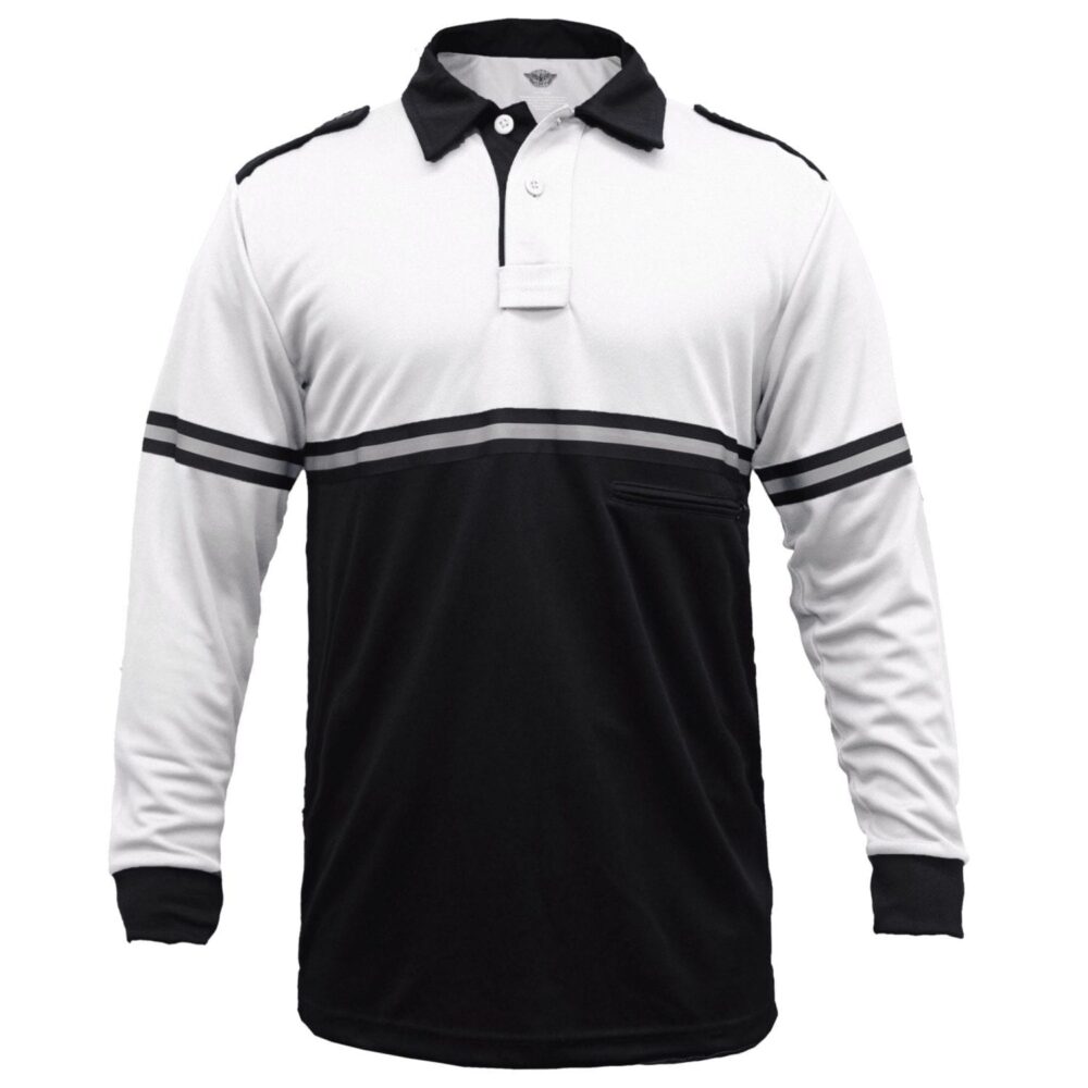 Two-Tone Long Sleeve Bike Patrol Uniform Polo Shirt (Plain or with POLICE, SHERIFF, EVENT STAFF, SECURITY, and more) - Bike Patrol Clothing