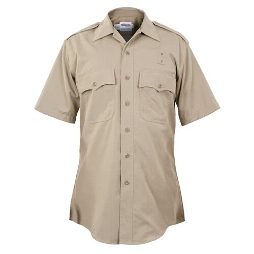 Elbeco Men's California Highway Patrol Short Sleeve Poly/Rayon Shirt - Clothing & Accessories