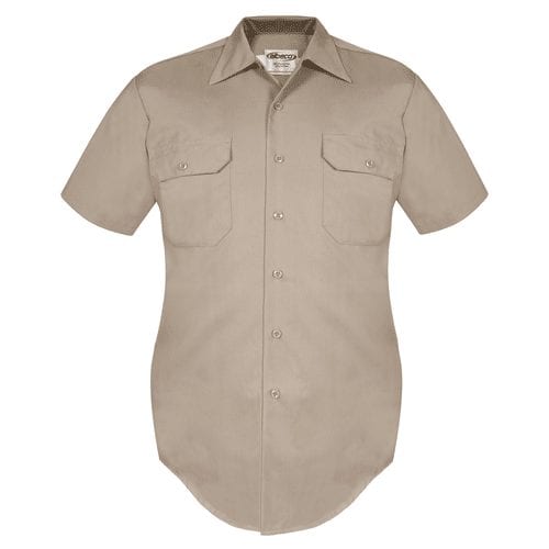 Elbeco LA County Sheriff and CHP 65/35 Poly/Cotton Twill Short Sleeve Shirt - Clothing &amp; Accessories