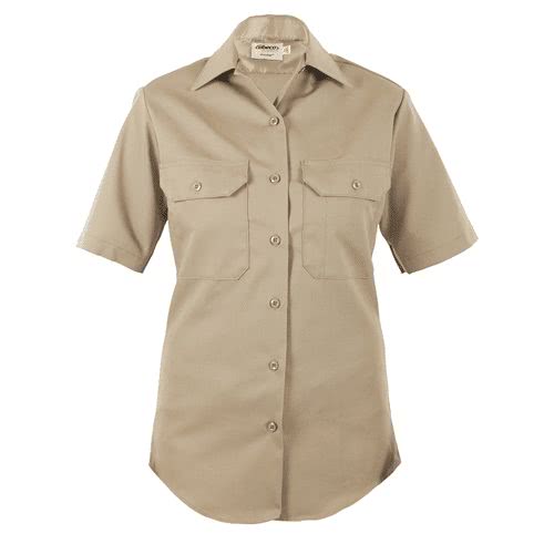 Elbeco Women's LA County Sheriff 65/35 Poly/Cotton Twill Short Sleeve Shirt - Clothing &amp; Accessories