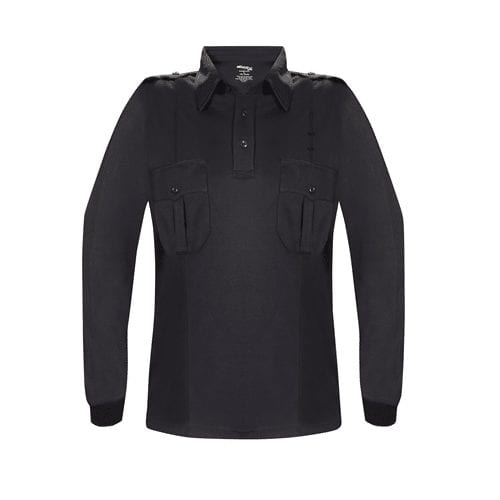 Elbeco UFX Long Sleeve Uniform Polo K5124 - Midnight Navy - Clothing & Accessories
