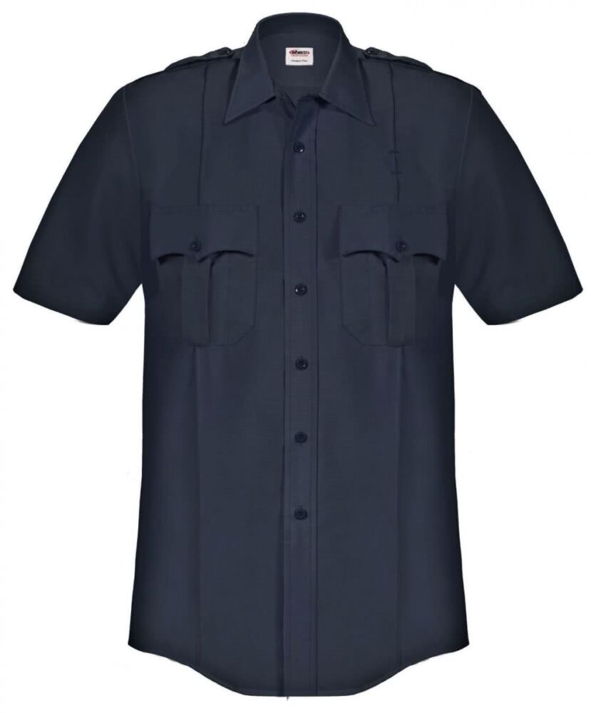 Elbeco Paragon Plus Short Sleeve Shirt - Midnight Navy, 2XL