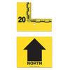 Forensics Source Flat-Type Arrow Markers, 3 North, Yellow IDF-D16Y - Tactical &amp; Duty Gear