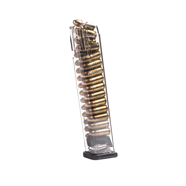 Elite Tactical Systems 17rd 9mm mag for Glock - 27, Clear
