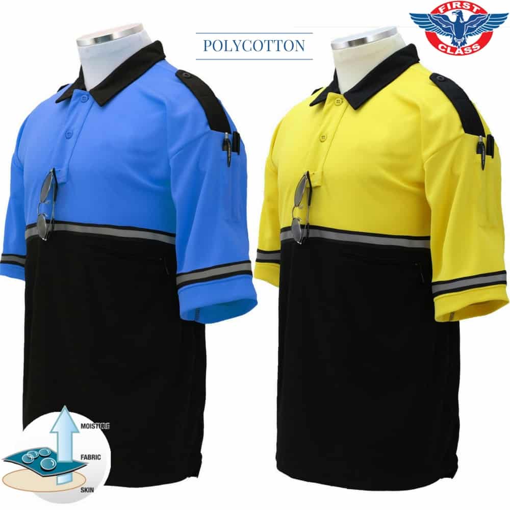 Poly/Cotton Two-Tone Bike Patrol Uniform Polo Shirt - Bike Patrol Clothing