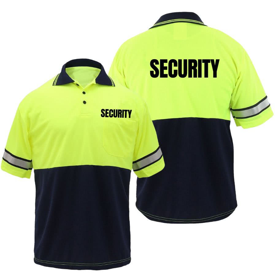 High-Visibility SECURITY Bike Patrol Polo Shirt - Bike Patrol Clothing