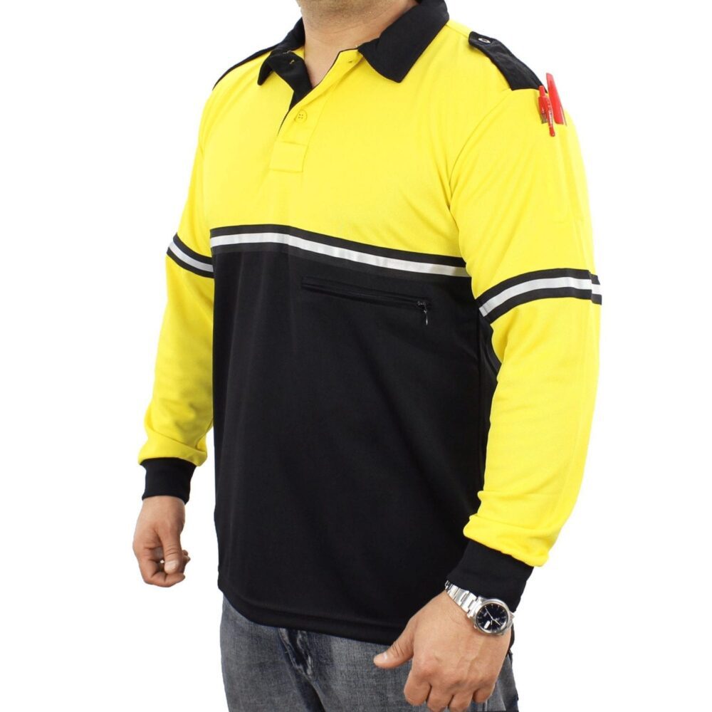 Two-Tone Long Sleeve Bike Patrol Uniform Polo Shirt (Plain or with POLICE, SHERIFF, EVENT STAFF, SECURITY, and more) - Bike Patrol Clothing