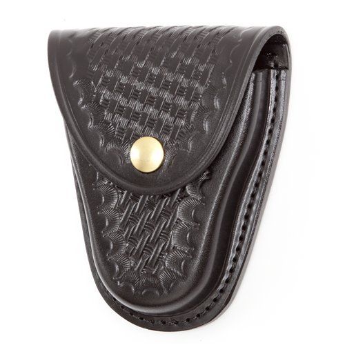 Gould & Goodrich Handcuff Case B70 - Basket Weave, Brass