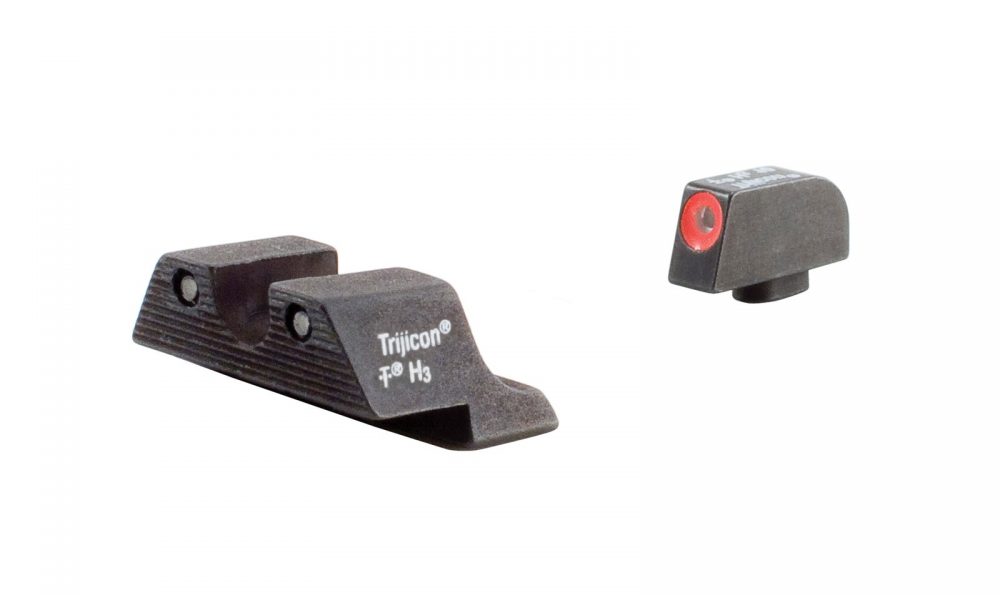 Trijicon Glock 17 / 17L / 19 / 22 / 23 / 24 / 26 / 27 / 33 / 34 / 35 / 38 / 39 / 45 HD Night Sights GL101 Yellow/Orange Outline - Shooting Accessories