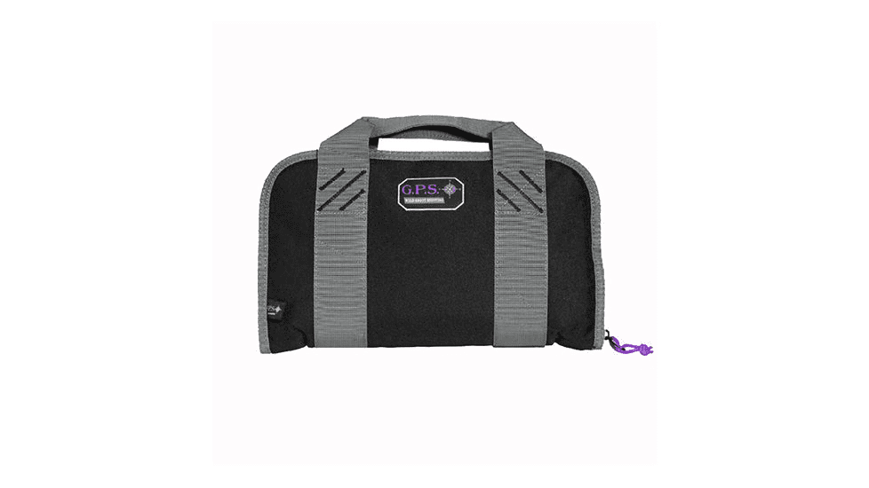 GPS Double Compact Pistol Case with Mag Storage & Dump Cup - Purple
