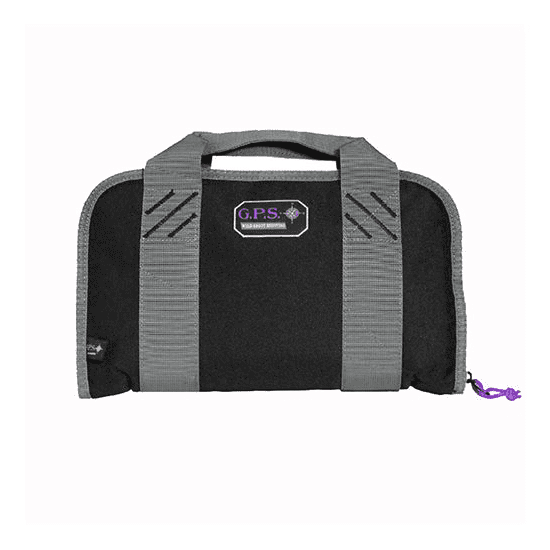 GPS Double Compact Pistol Case with Mag Storage & Dump Cup - Purple