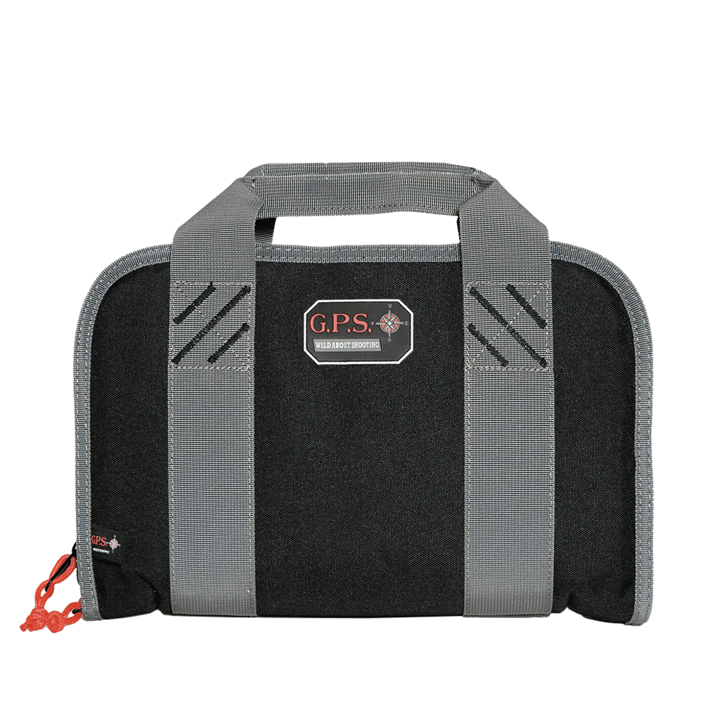 GPS Double Pistol Case with Mag Storage & Dump Cup GPS-1308PC - Black