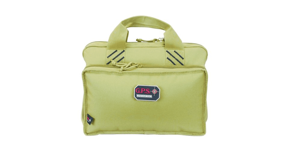 GPS Quad Pistol Range Bag with Mag Storage & Dump Cup GPS-1310PC - Tan