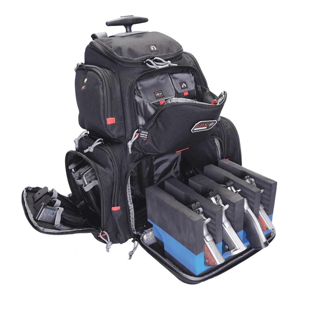 GPS Rolling Handgunner Backpack GPS-1711ROBP - Black