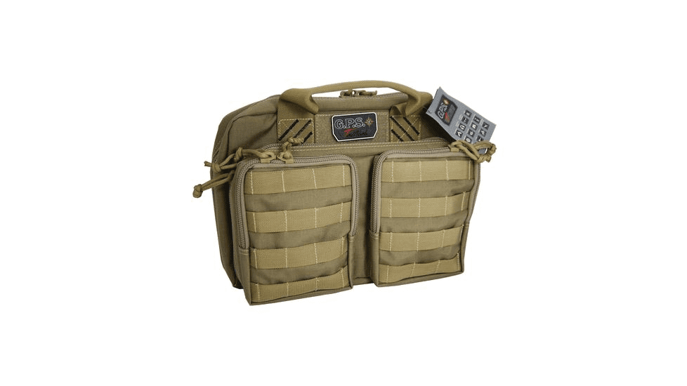 GPS Tactical Quad + 2 Pistol Range Bag - Tan