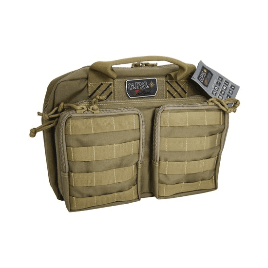GPS Tactical Quad + 2 Pistol Range Bag - Tan