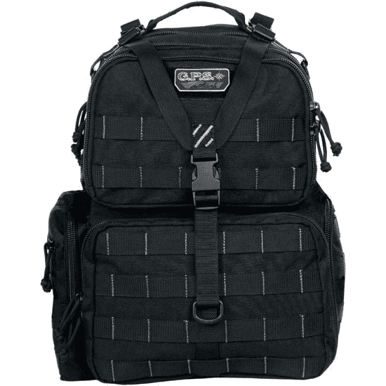 GPS Tactical Range Backpack - Holds 3 Handguns GPS-T1612BP - Black