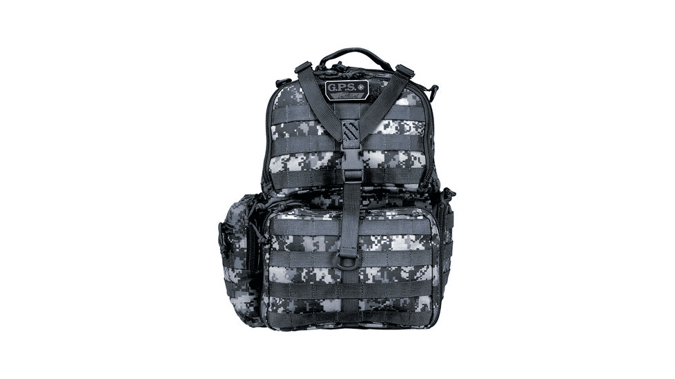 GPS Tactical Range Backpack - Holds 3 Handguns GPS-T1612BP - Gray Digital