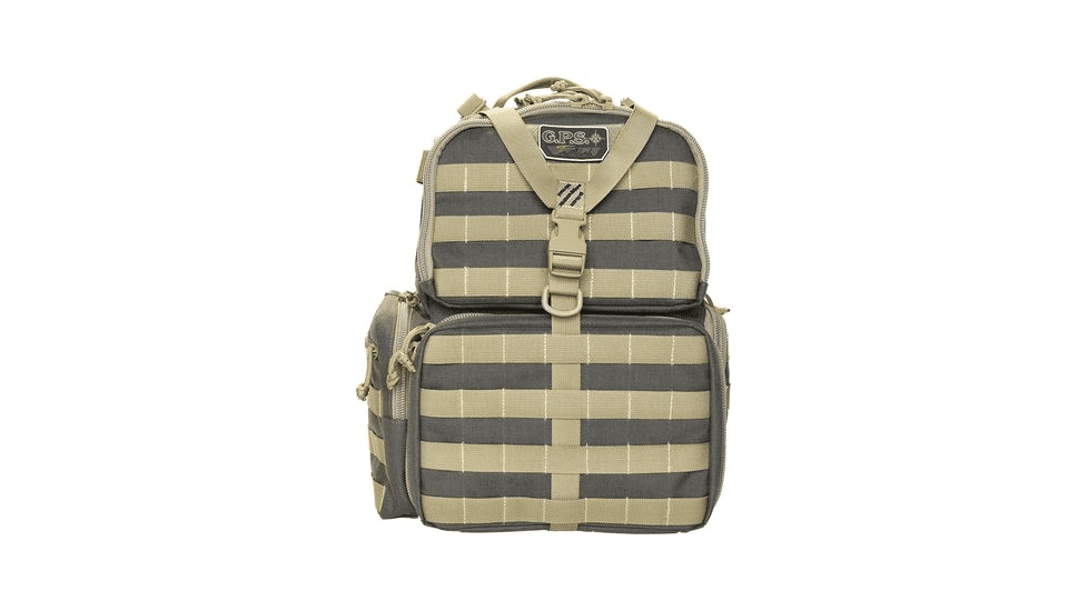 GPS Tactical Range Backpack - Holds 3 Handguns GPS-T1612BP - Rifle Green/Khaki