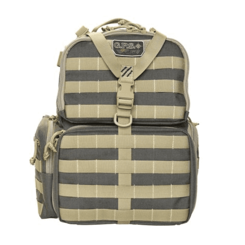 GPS Tactical Range Backpack - Holds 3 Handguns GPS-T1612BP - Rifle Green/Khaki