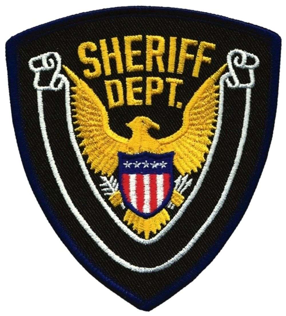 Hero's Pride SHERIFF DEPT Eagle with Blank Scroll - Navy/Midnight - 4'' x 4.375'' 10425 - Clothing & Accessories