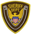 Hero's Pride SHERIFF DEPT Eagle with Blank Scroll - Gold/Brown - 4'' x 4.375'' 10427 - Clothing &amp; Accessories