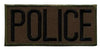 Hero's Pride POLICE Chest Patch - Black/Olive Drab - 4'' x 2'' - Heat Seal 5212 - Clothing &amp; Accessories